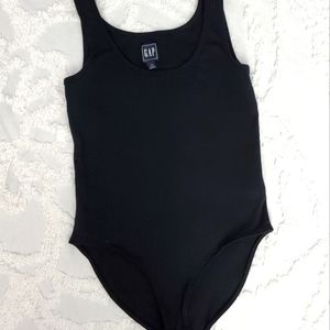 GAP Scoop Neck Tank Bodysuit, Black,